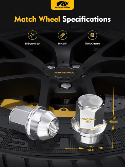 MIKKUPPA OEM Style Lug Nuts Anti-Rusting Updated Tire Nuts