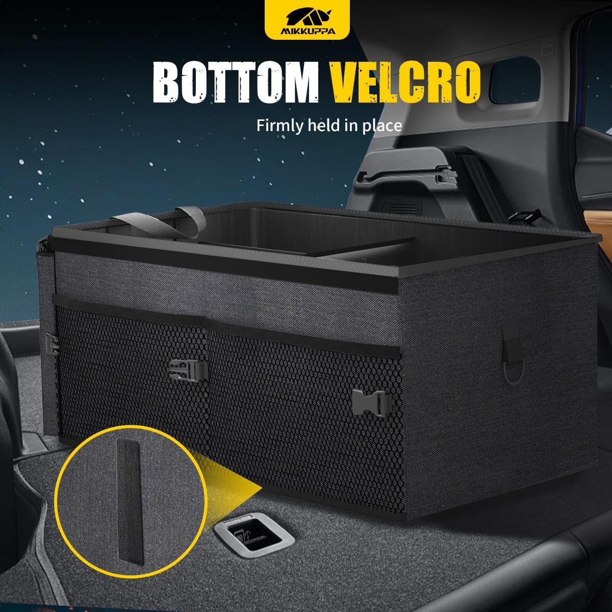 MIKKUPPA Car Trunk Organizer Collapsible Trunk Organizer with Lid