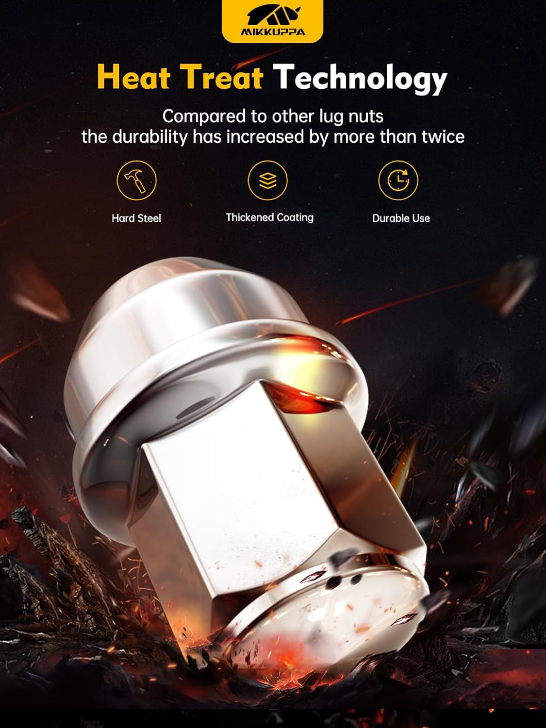 MIKKUPPA OEM Style Lug Nuts Anti-Rusting Updated Tire Nuts