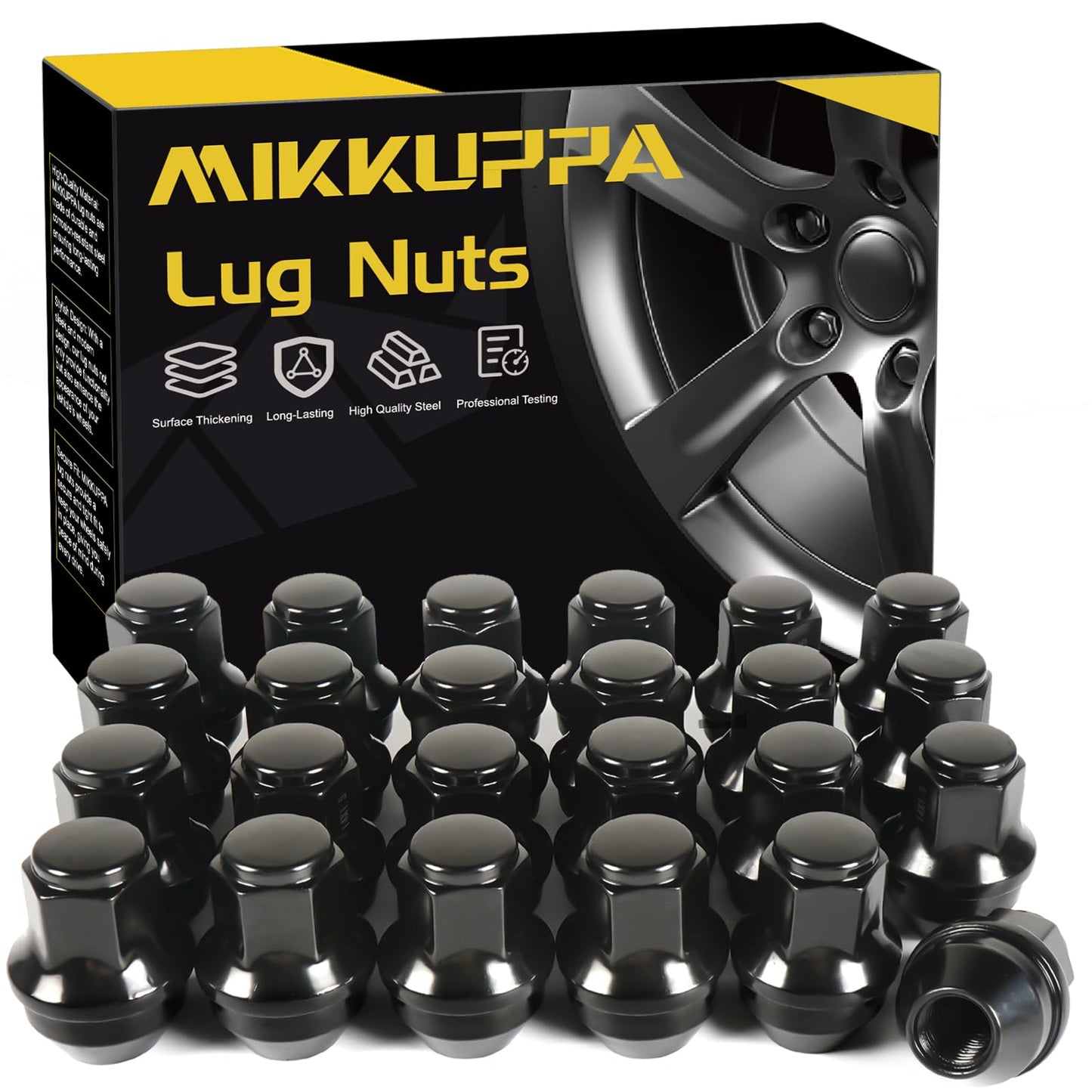 MIKKUPPA OEM Style Lug Nuts Anti-Rusting Updated Tire Nuts