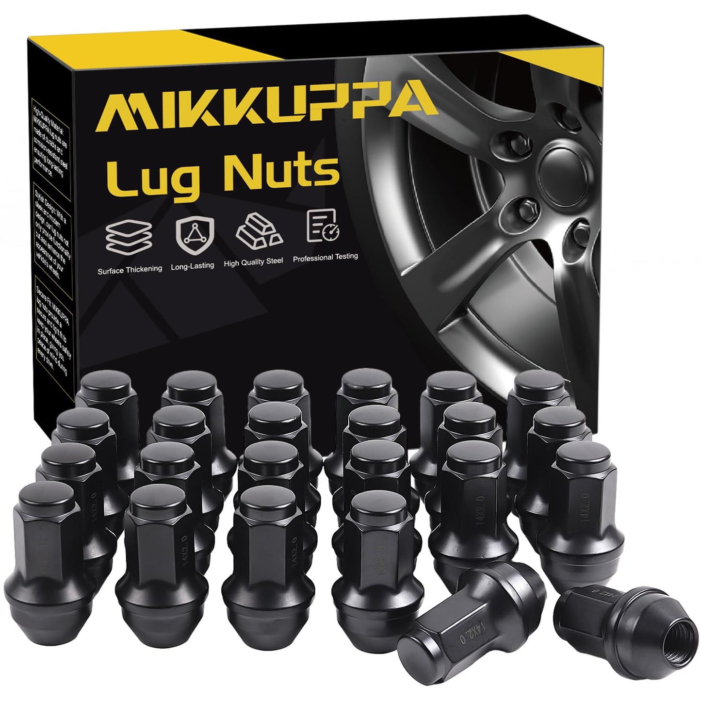 MIKKUPPA OEM Style Lug Nuts Anti-Rusting Updated Tire Nuts