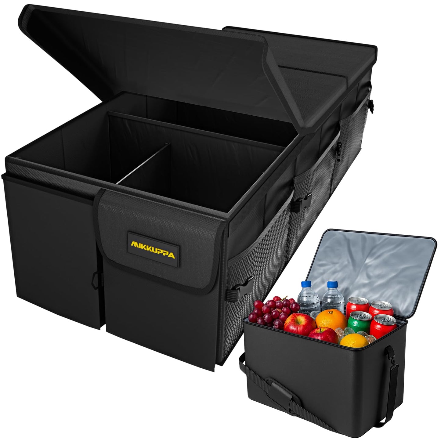 MIKKUPPA Car Trunk Organizer Collapsible Trunk Organizer with Lid