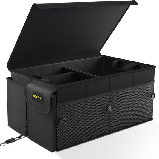 MIKKUPPA Car Trunk Organizer Collapsible Trunk Organizer with Lid