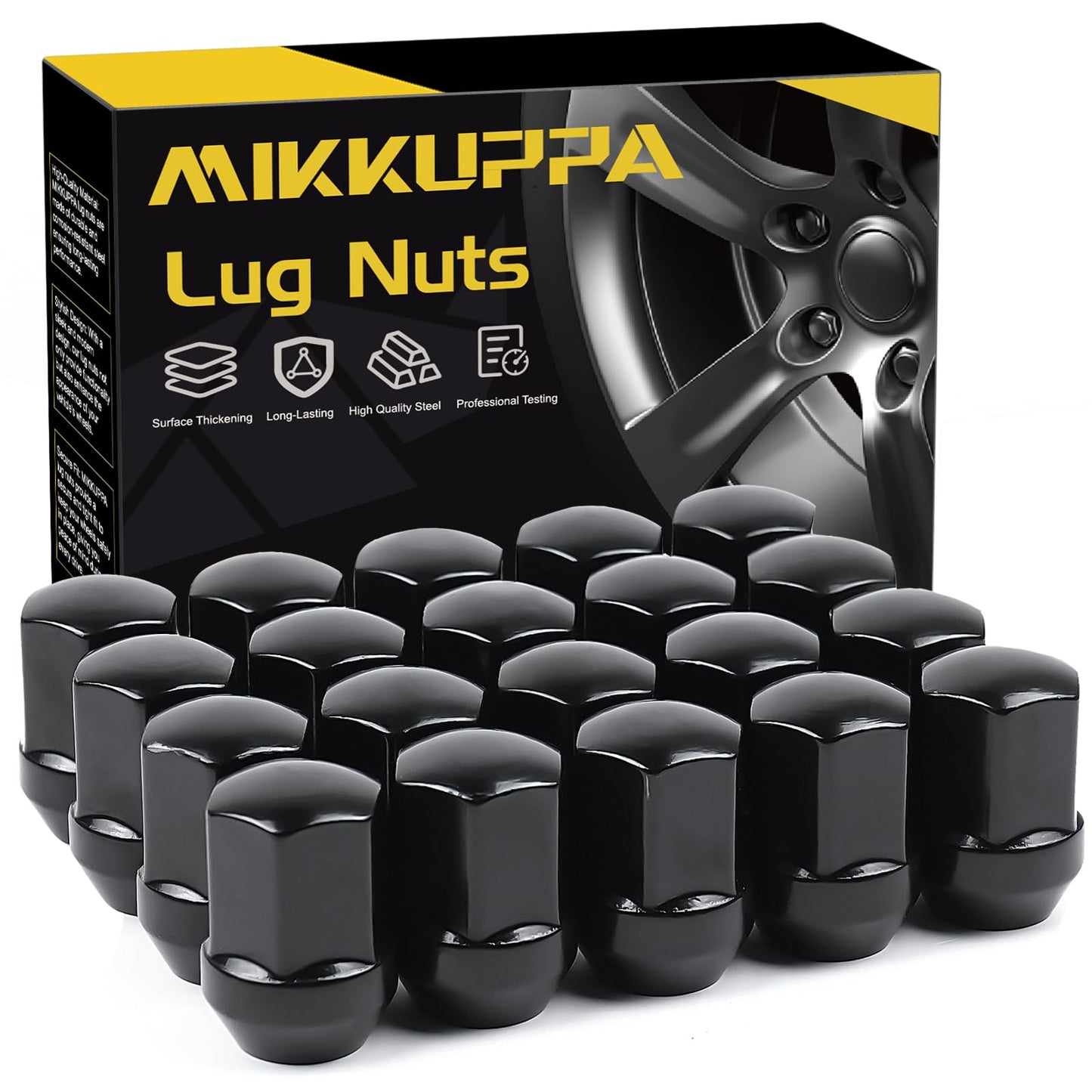 MIKKUPPA OEM Style Lug Nuts Anti-Rusting Updated Tire Nuts