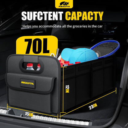 MIKKUPPA Car Trunk Organizer - 70L Collapsible Trunk Organizer
