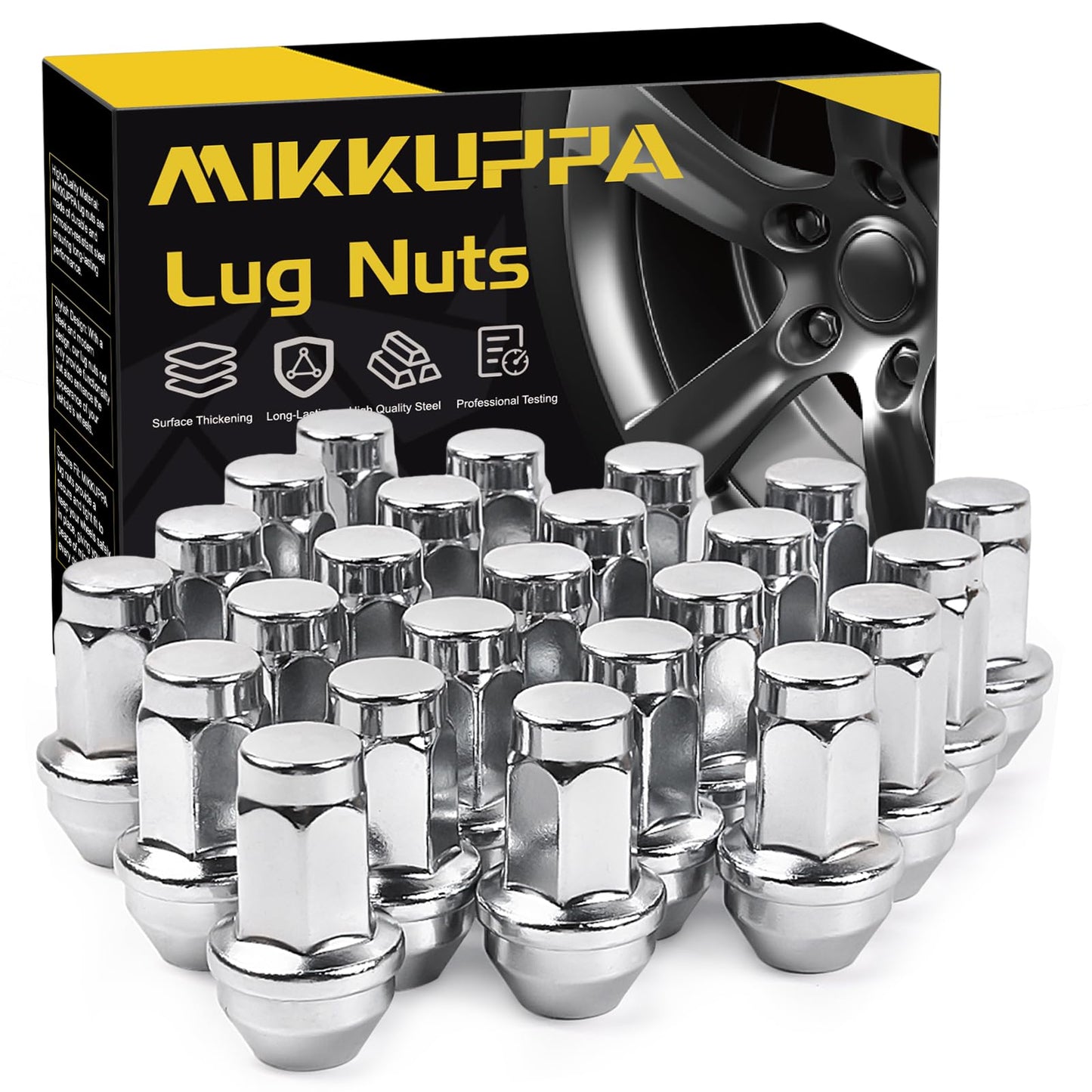 MIKKUPPA OEM Style Lug Nuts Anti-Rusting Updated Tire Nuts