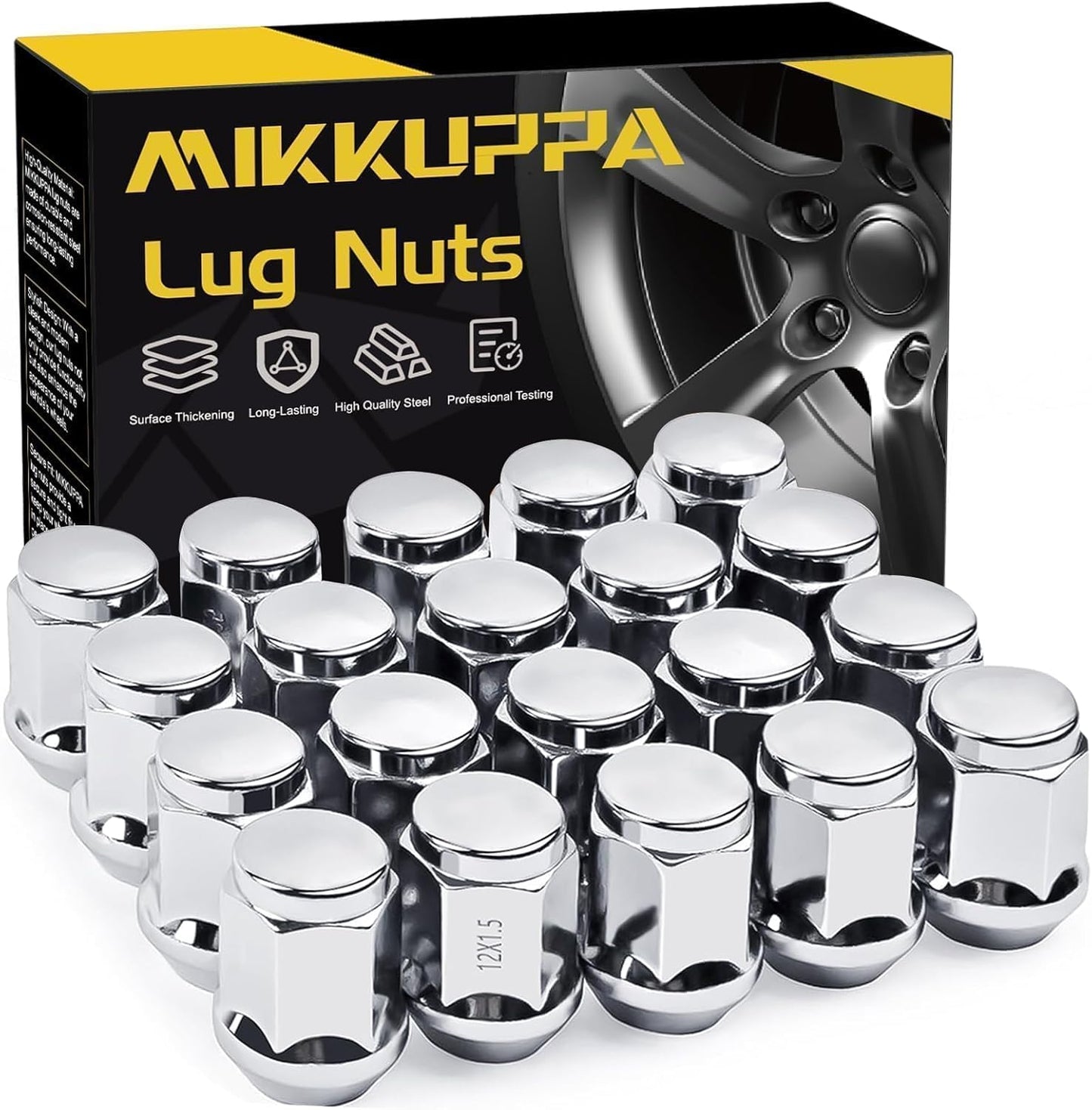 MIKKUPPA M12x1.5 Lug Nuts Aftermarket Wheel Closed End