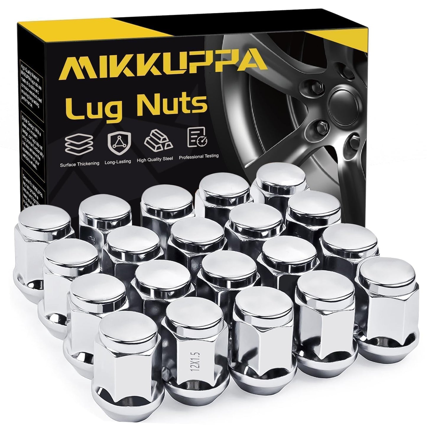 MIKKUPPA M12x1.5 Lug Nuts Aftermarket Wheel Closed End