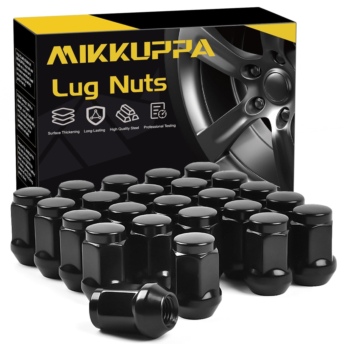 MIKKUPPA M12x1.5 Lug Nuts Aftermarket Wheel Closed End