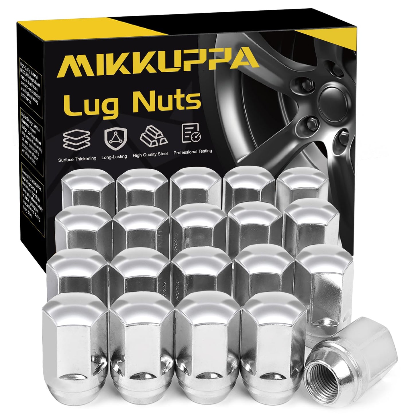 MIKKUPPA OEM Style Lug Nuts Anti-Rusting Updated Tire Nuts