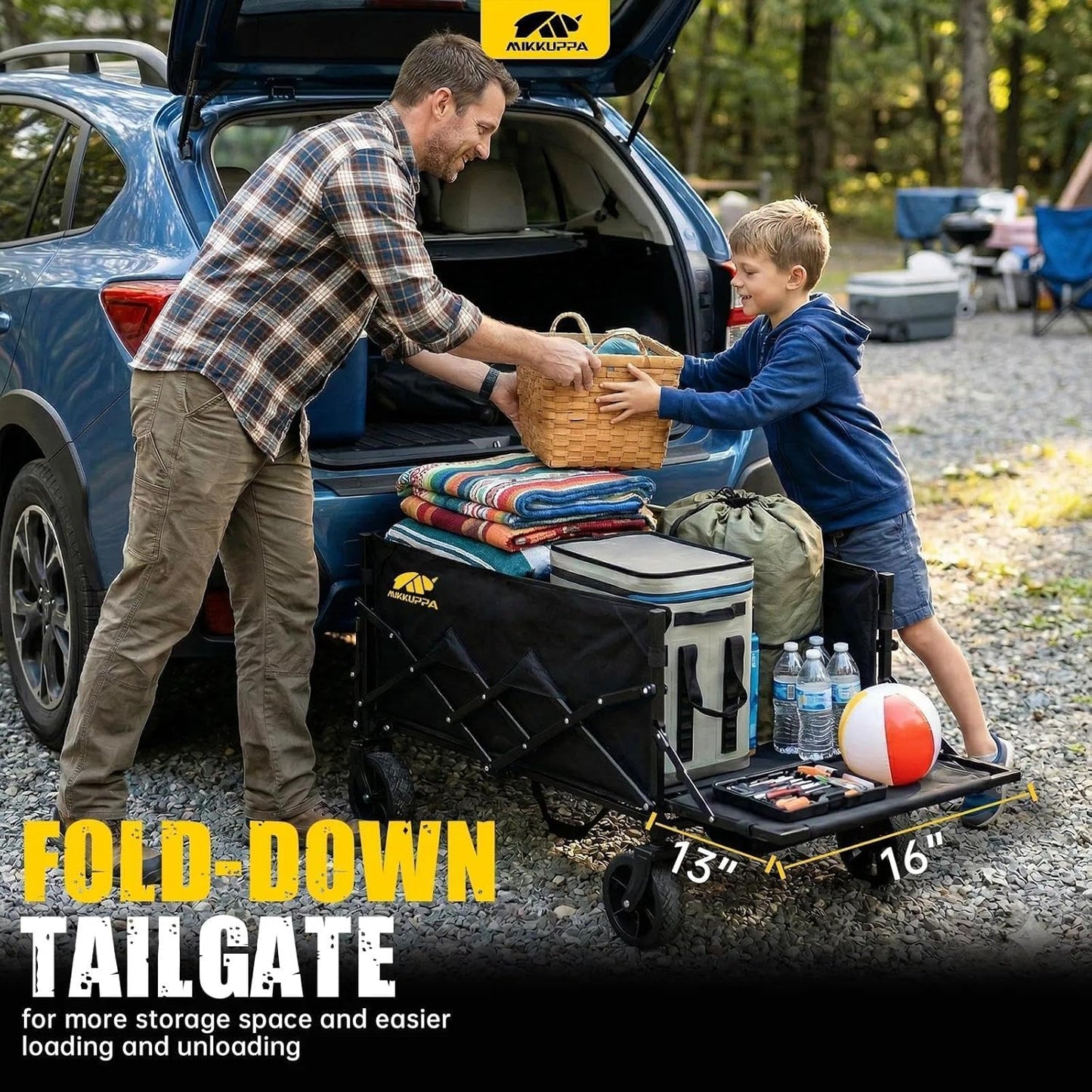 MIKKUPPA Collapsible Wagons Carts Foldable